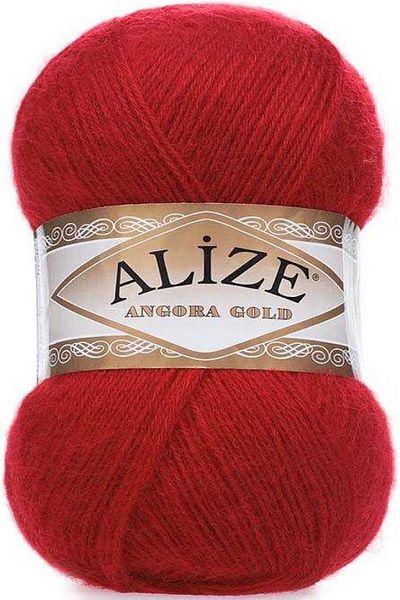Alize Angora Gold 5 Colored Hand Knitted Wool - 106 (Red)