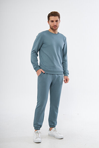 CrazyShopping Ανδρικό σετ φόρμας 3 νήματος διαγώνιο Šardonsuz βαμβακερό