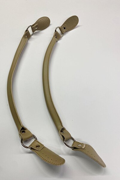 Şirin Yün Dikilebilir Borulu Deri Çanta Sapı 70 cm Bej