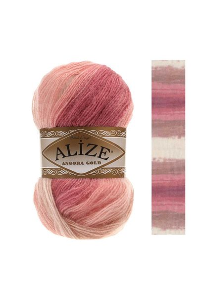 Alize Angora Gold Batik Χειροποίητο νήμα πλεξίματος Μαλλί Χρώμα Κωδικός:5652