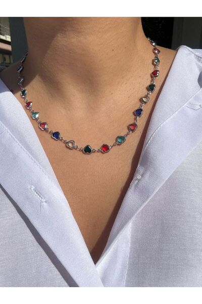 Karlay Elegant Colorful Heart Necklace