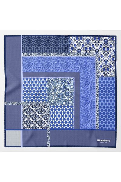 HUCKBERRY Seria Daphne Premium - Eșarfă Como Bandana șal faimoasă realizată de Barbieri