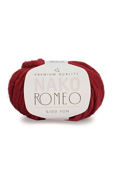 NAKO Romeo 10173 Koyu Kırmızı %100 Yün El Örgü Ipi