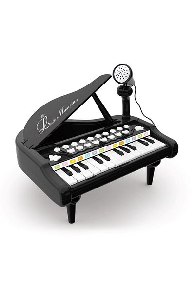 Vardem Black Mini Piano - 31 Keys with MP3 and Microphone
