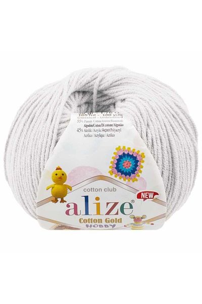 Alize خيط الحياكة اليدوي القطني الجديد من Cotton Gold Hobby رمز اللون: 533-Patel Gray