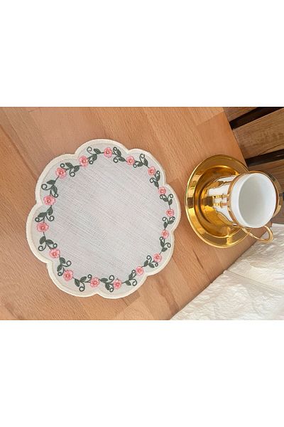 Nakışkonsept 1 Piece Flower Wreath Model Cocktail Napkin