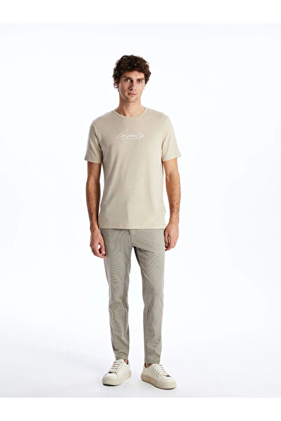 LC Waikiki Ανδρικό παντελόνι chino LCWAIKIKI Classic Beige Melange Slim Fit