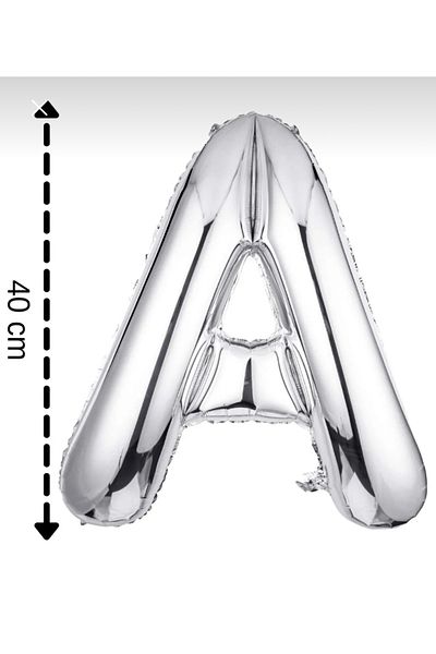 Yogi parti 40 cm Silver Color Foil Balloon - Letter a Helium