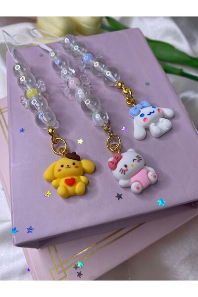 SANRIO 1 Adet El Yapımı Telefon Charmı , Karakterli Cınnamoroll Hello Kitty P...