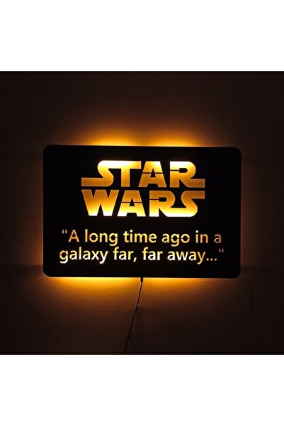 Genel Markalar Star Wars Başlangıç Yazısı Led Işıklı Tablo