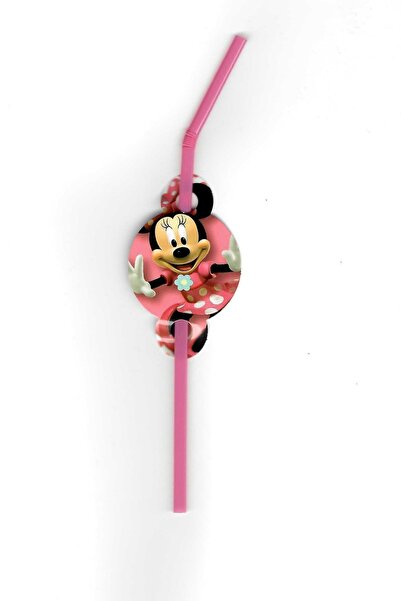PartylandTR Minnie Mouse Temalı Pipet 10 Adet