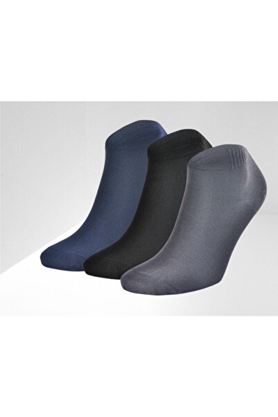 Blue Style %100 Bambu Erkek Patik Çorap 2siyah,2lacivert,2füme Burun Dikişsiz