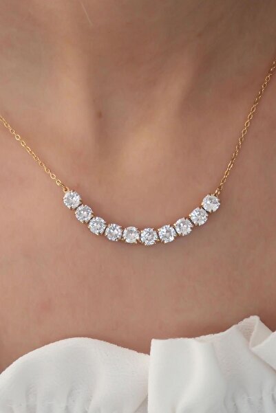 CLARİS 316L Çelik taşlı zarif su yolu kolyesi