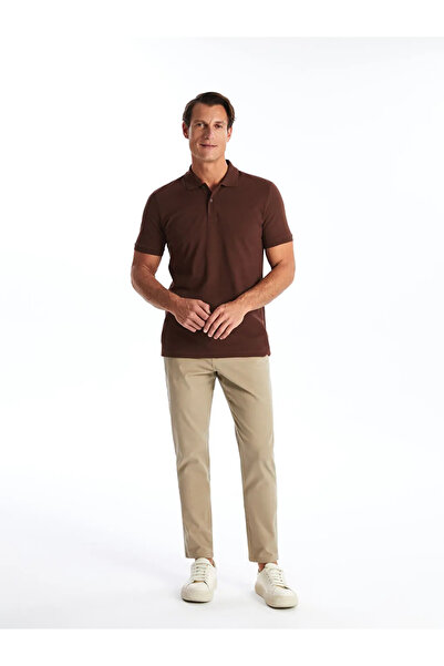 LC Waikiki Ανδρικό παντελόνι chino LCWAIKIKI Basic Beige Slim Fit