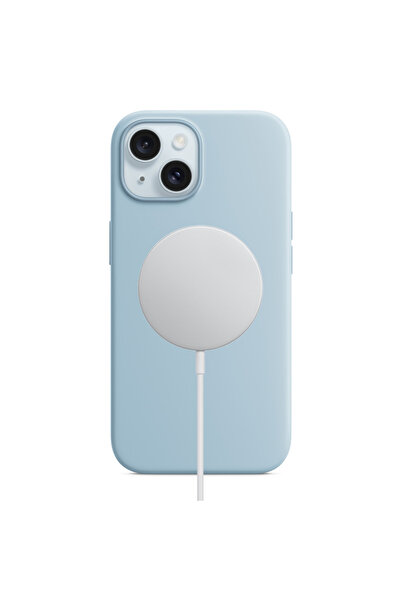 Casen iPhone 14 Magsafe Kablosuz Şarj Özellikli Mıknatıslı Orijinal Açık Mavi...