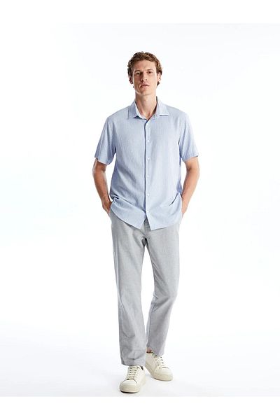 LC Waikiki SOUTHBLUE Pantaloni pentru bărbați din popelin cu croială standard gri