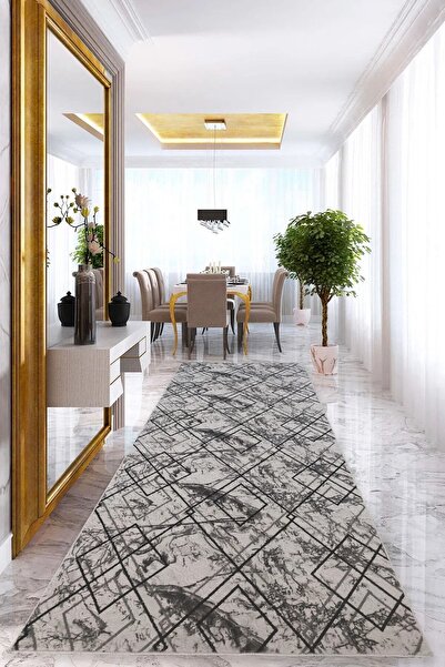 Dinarsu Kesme Halı Yumuşak Doku Kaymaz Taban Yolluk Süper Kalite