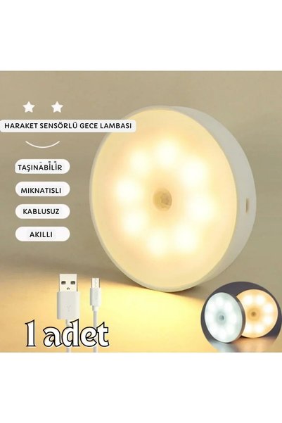TAPLED Cata 5180 Hareket Sensörlü Usb Şarjlı Led Işık Lamba 6 Led Profesyonel