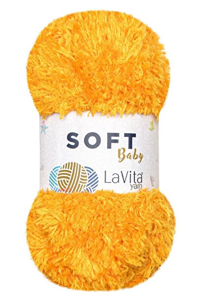Lavita Soft Baby 3012 Koyu Sarı Kürk İp