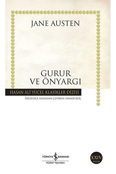 İş Bankası Kültür Gurur Ve Önyargı (k.kapak) Jane Austen 9789754587029