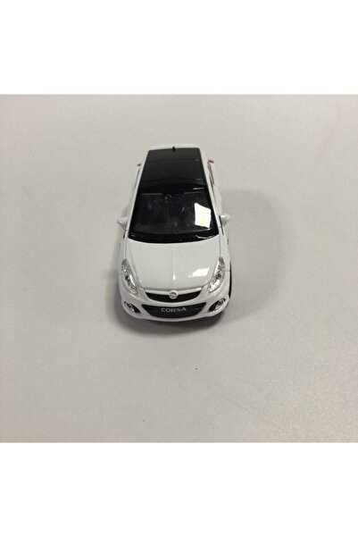Genel Markalar Die Cast Opel Corsa Metal Çek Bırak Araba - beyaz