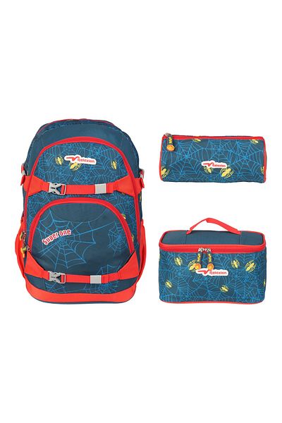 RKY SERENITY Set de 3 piese Relaxion - Rucsac și cutie de prânz cu volum mare, buzunare multiple și talpă groasă