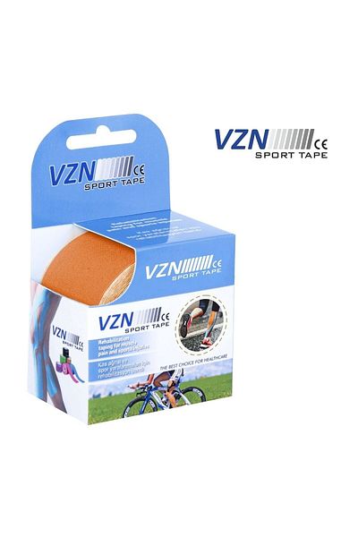 VZN شريط كينيزيو الرياضي باللون البرتقالي - شريط ألم 5 متر × 5 سم