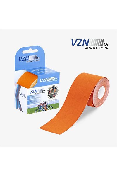 VZN Tape Kinesiology شريط كينيزيو الرياضي باللون البرتقالي - شريط ألم 5 متر × 5 سم