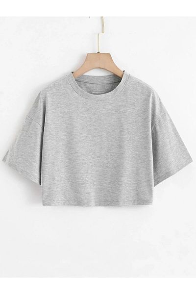 DAXİS Sportwear Company Crop Black Tshirt -