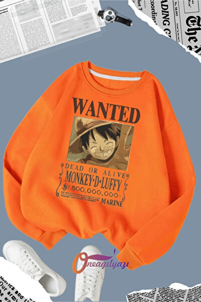 oneagılyazı Unisex Wanted Printed Sweatshirt