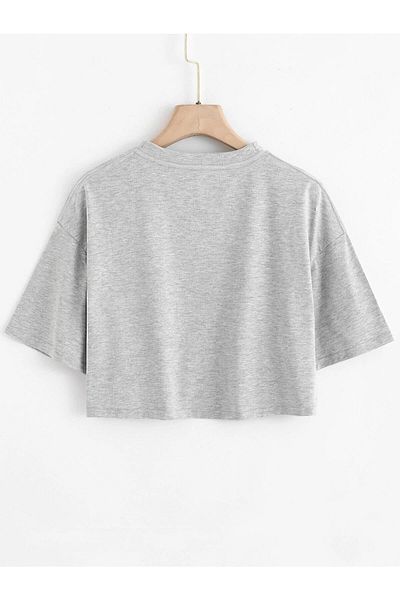 DAXİS Sportwear Company Crop Black Tshirt -