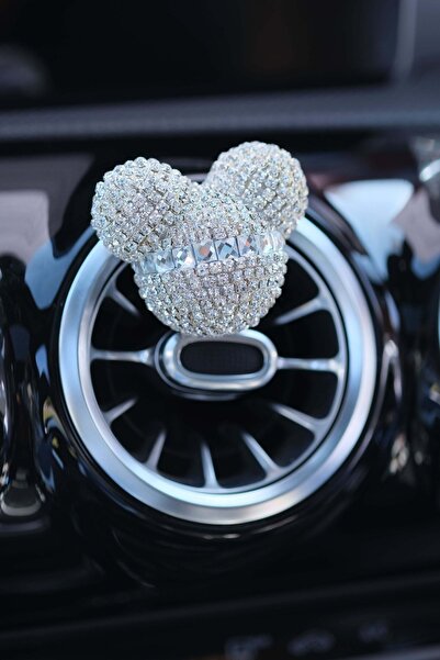 TASARIM ARABAM ATİKE ELİF AKIN Gümüş Gümüş Baget Taşlı Panda Figür Oto Klima ...