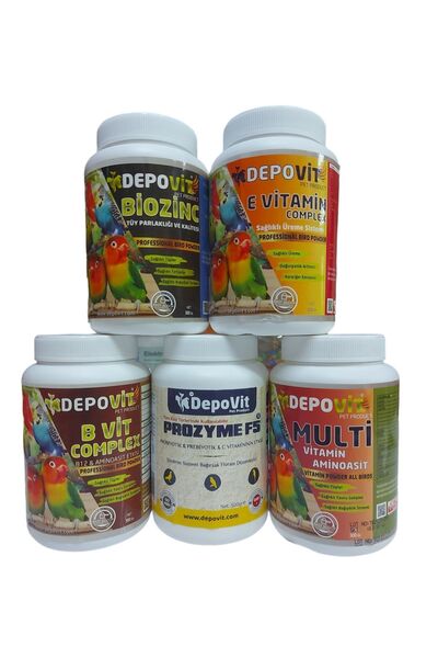 DEPOVİT Depovit Kafes Kuşlarına Özel 5li Sağlıklı Bakım Seti