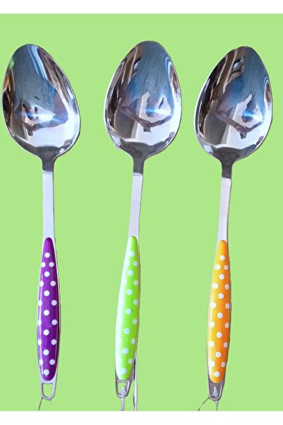 TARIK HOME Stainless Non-tarnish 1 Piece Polka Dot Serving Spoon