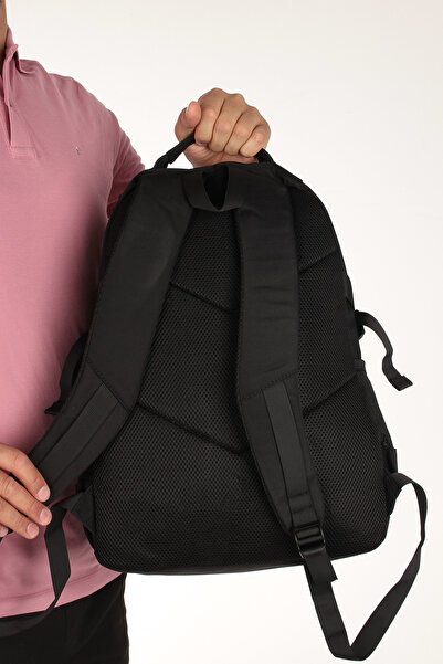 YOUNG 51542 Model Water Resistant Black School Bag - with Laptop Compartment