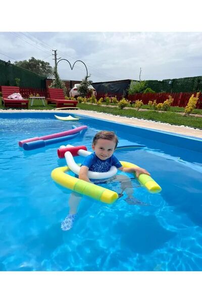 YGTAMBALAJ Fileli Deniz Havuz Sandalyesi Sarı - 8x168 Cm