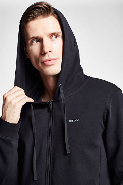 Lescon Erkek Fermuarlı Kapüşonlu Sweatshirt 25S-1241-25B