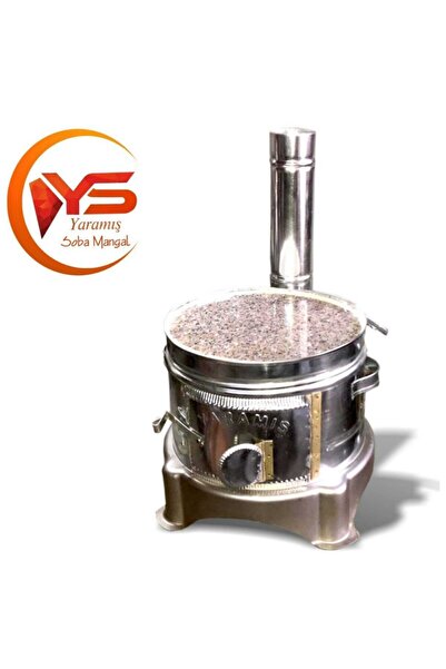 Ys YARAMIŞ Mermer Mangal Granit Mangal Çadır Kamp Sobası Yag Tahliyeli Taş Mangal