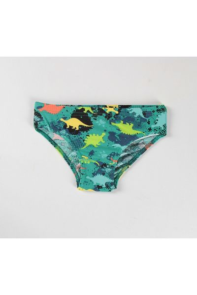 MADALİNA Set de 3 chiloți din bumbac cu model de dinozaur verde pentru băiat