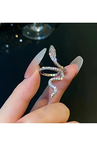 Beyna خاتم بتصميم ثعبان من الكريستال