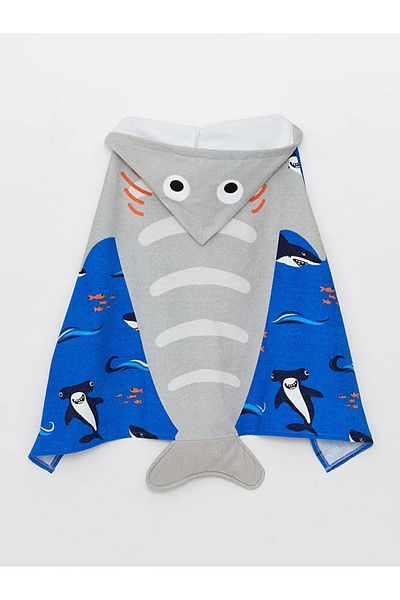 LC Waikiki Boy's Beach Towel - LCW Shark Pattern