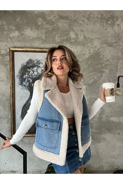Bak'ap Oversize Biker Vest - Premium Leather and Fur Inside