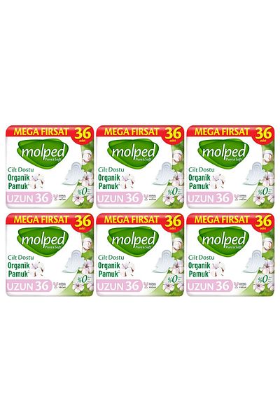 Molped Pure Soft Hygienic Pad Mega Long 216 Pieces