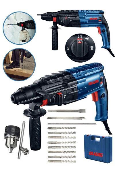 Dragro 4200w Watt Kırıcı Delici Hilti Matkap Metal Şanzumanlı ++ 10 Adet Uç +...