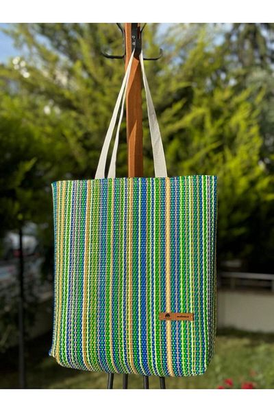 CRAFT HOME Large Cut Colorful Beach Bag