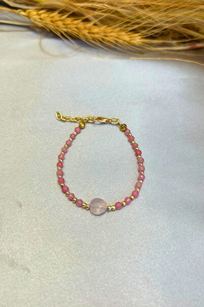 Suerte Accessories Çilek Kuvars Doğal Taş Pembe Kuvars Doğaltaş Uç El Yapımı ...