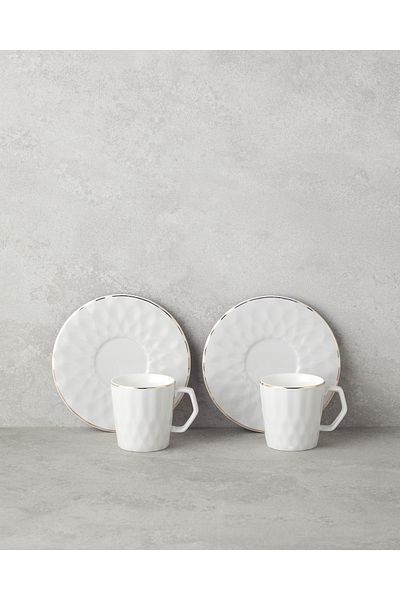 English Home Hestia New Ottoman 4-piece Coffee Cup Set for 2 People - Gray