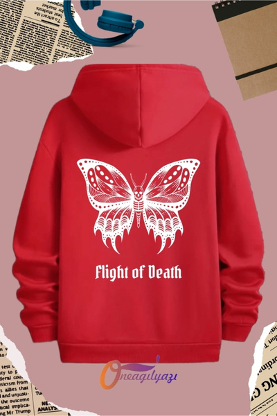 oneagılyazı Flight of Death Sırt cu imprimeu Swea tricou - Hanorac