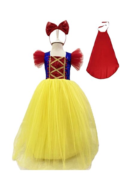 Pano Kids Patiska Nostalji Costum de Albă ca Zăpada (CORONA-PELELE-TARLATAN)