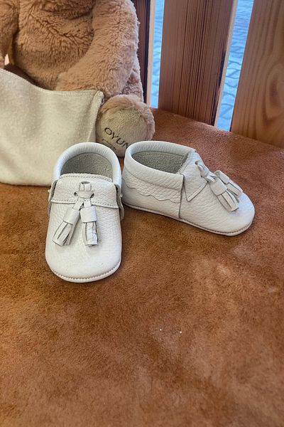 Beybium White Genuine Leather Alban Shoes for Baby Boy